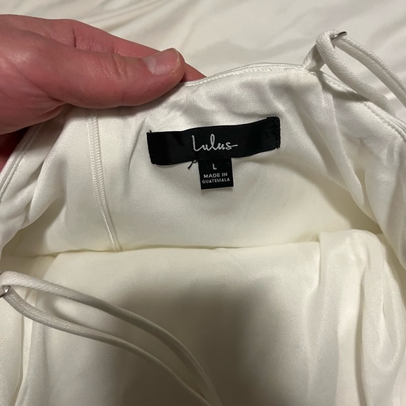 Drinks On Me White Sleeveless Pleated Bodycon Dress - Picture 4 of 5